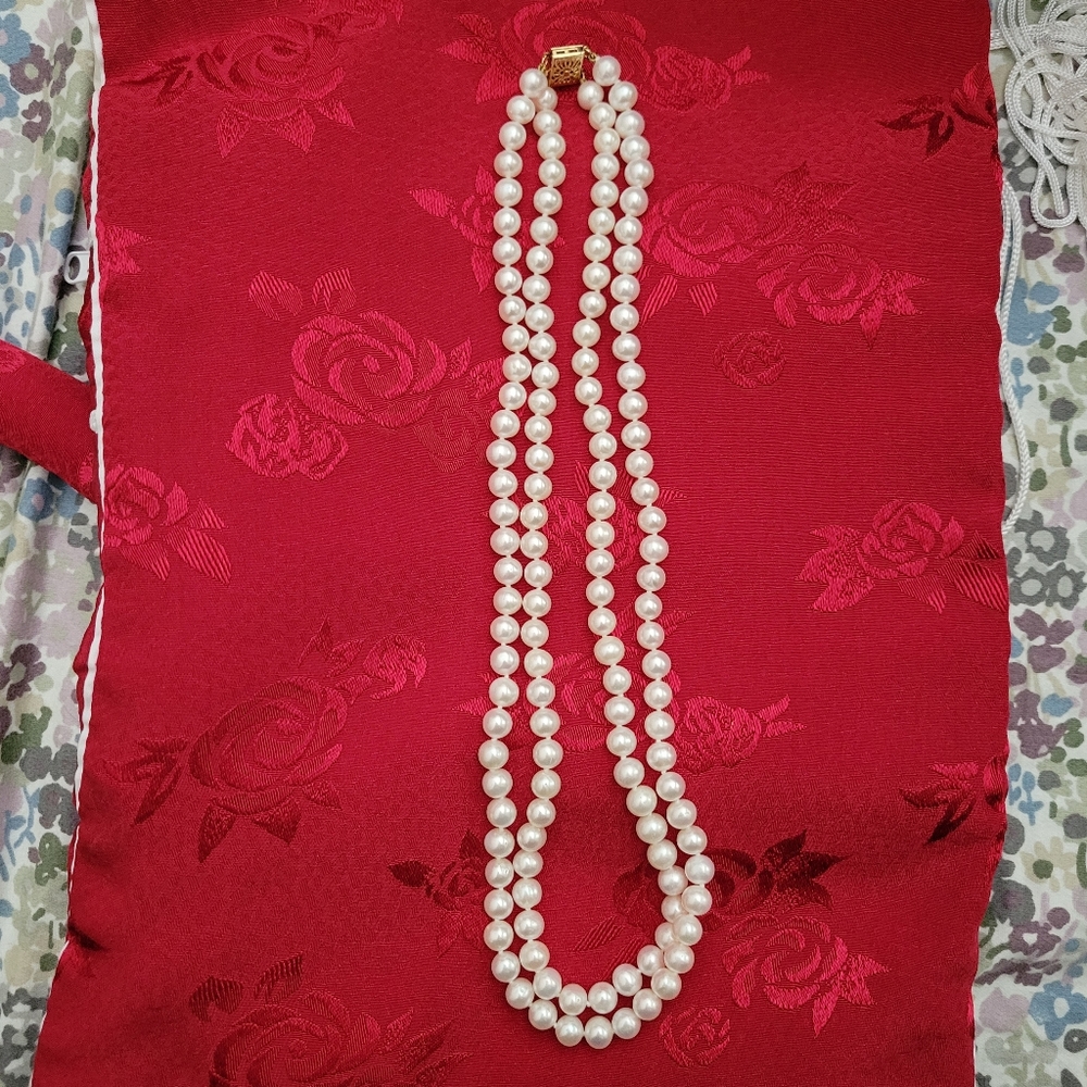 Freshwater Pearl Double Strand Necklace